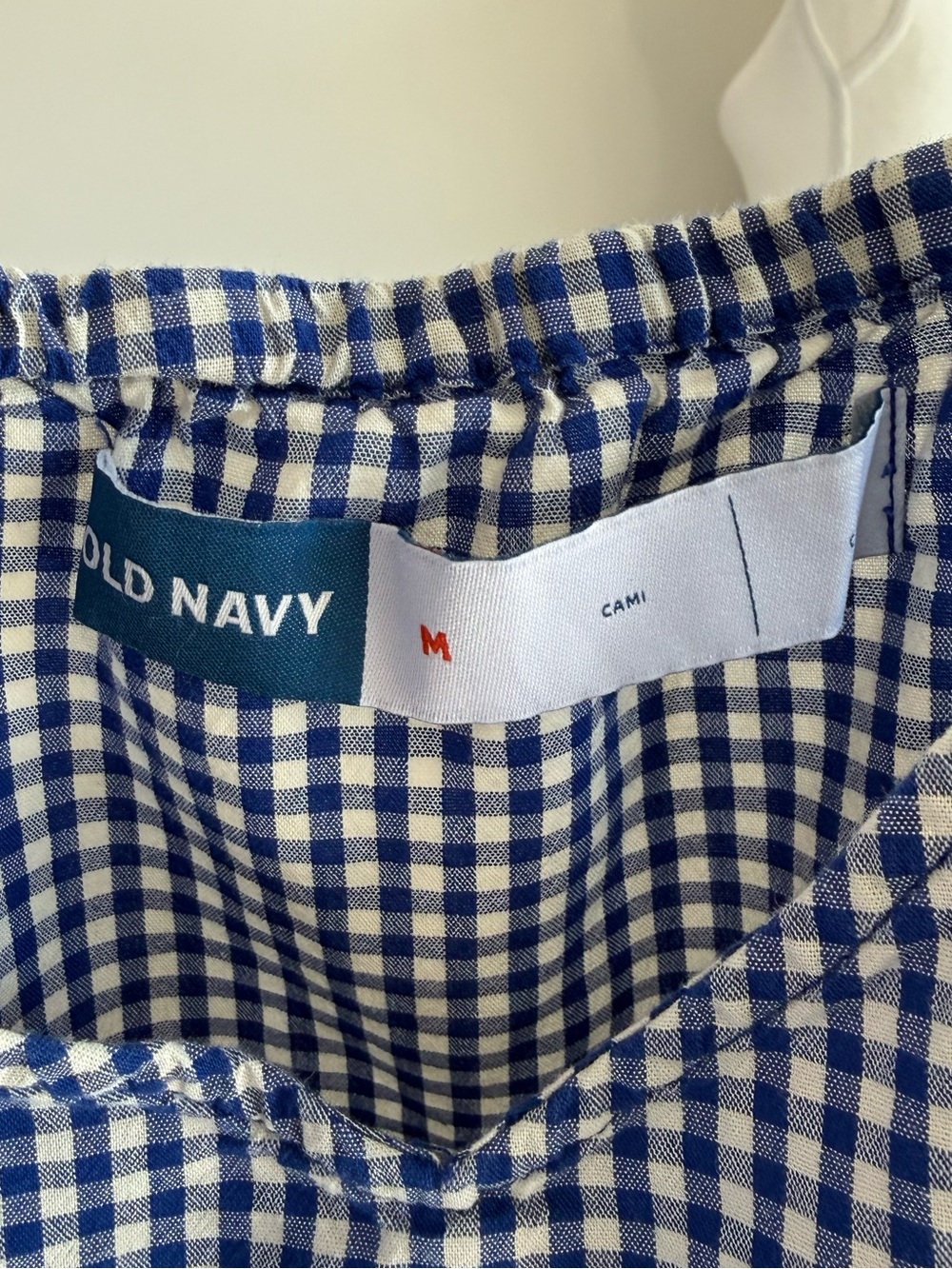 Old Navy Blue Gingham Tiered Cami Dress Size Medium - Picture 4 of 4